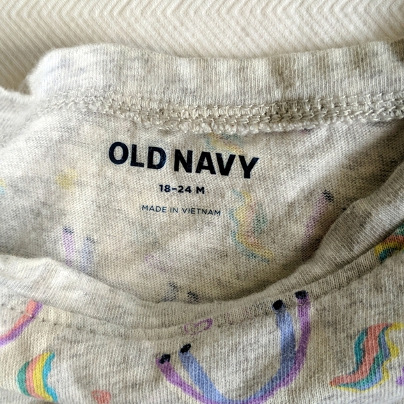 old navy unicorn print cotton t-shirt 18-24 months baby girl - Picture 4 of 6